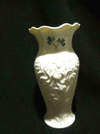 Belleek Pottery Shamrock Vase,  Event Piece 2004,  Floral Glen,  Ireland,  Signed