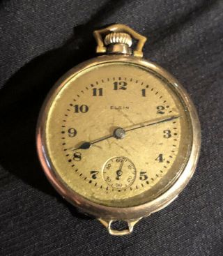 Vintage Elgin U.  S.  A Wadsworth Referee 20 Years Small Pocket Watch Antique