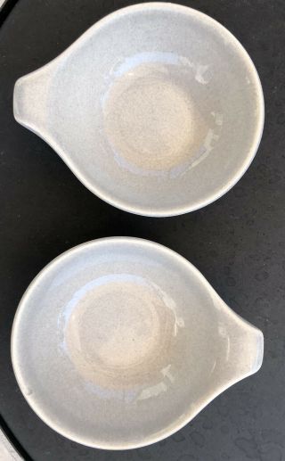 2 Russel Wright Steubenville Modern Ceramic Gray Grey 6 1 /8 " Lug Soup Bowls
