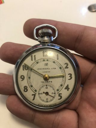 Vintage Ingersoll Triumph Pocketwatch Order Freepost Uk
