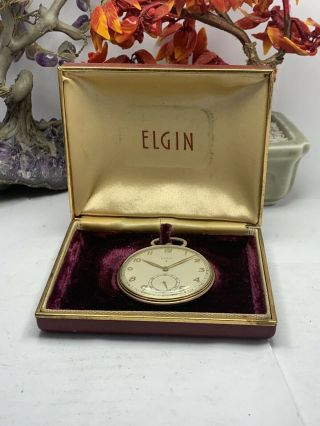 Elgin National Duropower H Series Cal.  546 10k Rgp 44mm O/f Pocket Watch W/ Case