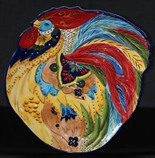 Table Tops Gallery Jalisco Rooster Serving Tray Hand Painted For Special Dinners