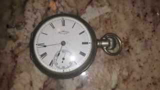 Antique Waltham Pocket Watch W/ Dueber Silverine Case