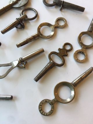 Group Of 11 Assorted Antique Watch Keys 3