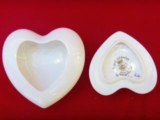 ROYAL ADDERLEY FLORAL BONE CHINA HEART SHAPED TRINKET DISH - BOX SMALL SIZE 2