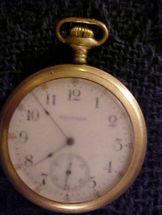 Antique Waltham Gold Plated Pocket Watch Keeps Good Time But Won 