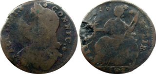 1787 Connecticut Copper,  Miller 43.  1 - Y,  Connfc Error Obverse,  Major Type,  Fine