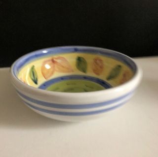 Caleca Sorrento Salad Soup Bowl Hand Painted In Italy - Discontinued 6 3/4 “