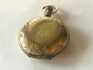 Antique Elgin National Watch Co Gold Plated Pocket Watch,  Serial 5451154
