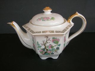 Vintage Sadler Indian Tree Teapot W/ Gold Gilding