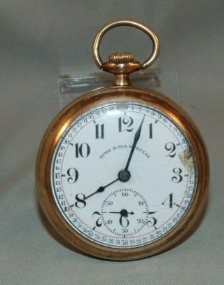 Vintage Time Ball Special Pocket Watch 21 Jewels