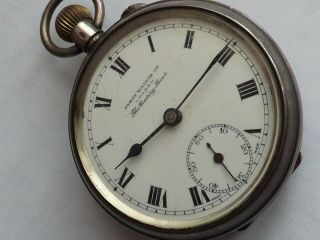 An Antique Silver - 925 - Cased Pocket Watch - James Walker The Century Lever