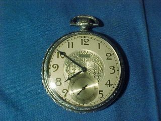1930s Art Deco Style Elgin Pocket Watch W 15 Jewels Running