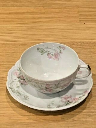 Antique Ch Field Haviland Limoges Gda France Floral Tea Cup And Saucer