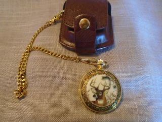 Franklin Collectors Pocket Watch National Fish And Wildlife Foundation Deer