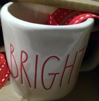 Rae Dunn Mini Espresso mug Merry & Bright Mugs Christmas Ceramic Ornaments 3