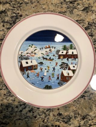 Villeroy And Boch 1748 Laplau Naif Christmas 10.  5 " Dinner Plate Luxembourg