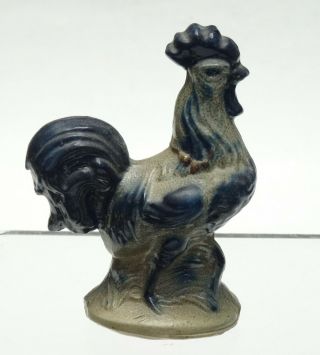 Vintage Beaumont Glazed Pottery Hand Crafted Sculpture Figurine Rooster 3.  75 "