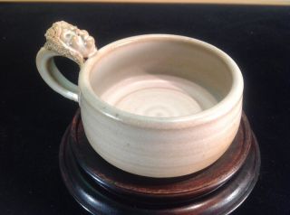 Vintage Art Pottery Unique One Of A Kind Stoneware Glazed Mug Hand Made