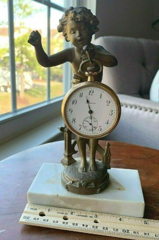 Vintage Antique Cherub Brass/bronze Color Watch Stand Watch Not