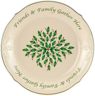 Lenox Holiday " Friends & Family Gather Here " Dessert Platter -