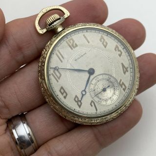 Waltham 1931 Pocket Watch 14k Gf Grade 225 12s Model 1894 Running Perfect 17j