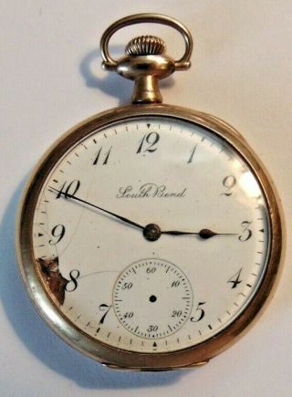 Antique C.  1911 South Bend Grade 407 Model 1 12sz 15 - Jewel G - Filled Pocket Watch