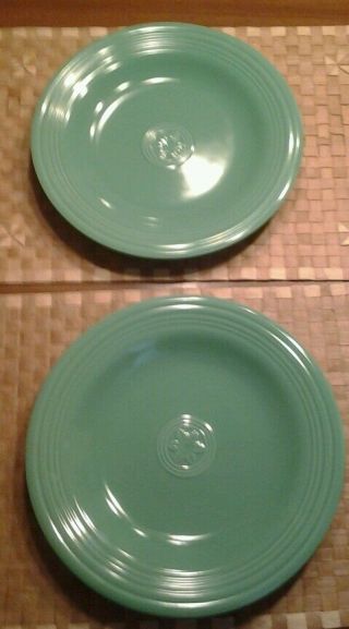 Oneida Petals 2 Green Dinner Plates