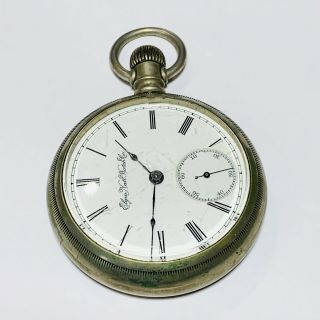 Huge Antique 1894 Elgin 18s Open Face Lever Set Pocket Watch