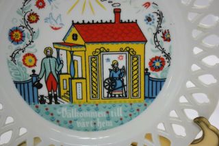 BERGGREN Trayner Old Swedish Folk Art Ceramic 9 