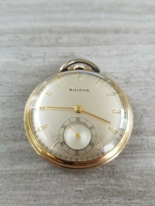 Vintage Bulova Pocket Watch Gold Or Gf ? Not Running