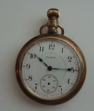 Vintage Elgin Pocket Watch Not Running Or Parts