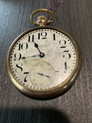 South Bend Pocket Watch 19 Jewels Excelland Running,  Plastic Face