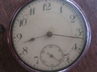 Vintage Junghans Silver 800 German Pocket Watch for Repair Restoration 3