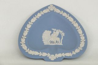 Wedgwood Jasperware Blue Heart Shaped Trinket Pin Dish 2112b