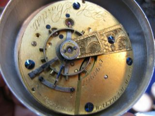 18s Waltham Model 1857 Sw Ls Pocket Watch Movement W Good Staff