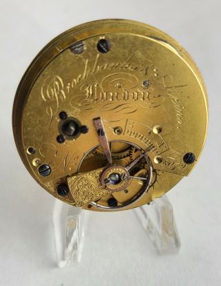 Antique Waltham American Watch Co.  Pocket Watch Movement -.  1869