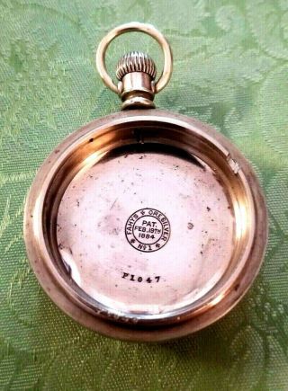 Antique 18S Fahys Oresilver Pocket Watch Case Open Face Handsome 2