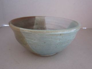 Ceramic Studio Pottery Bowl.  Blue Green & Brown Glaze Artist Signed Patti Patt?