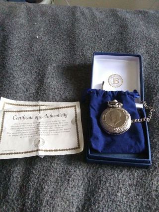 John F.  Kennedy Pocket Centennial Watch From The Bradford Exchange.