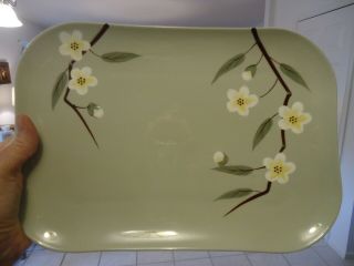 Weil Ware Celadon Blossom Green 13 " X 9 " Platter