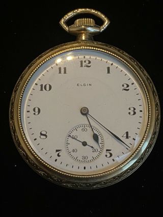 Elgin Pocket Watch 16s 17j Grade 387 Model 7 Circa 1921