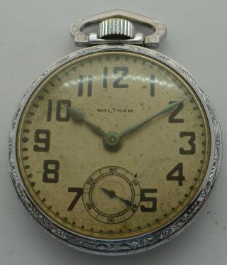 Antique Waltham 17 Jewel Grade 625 Size 16 Pocket Watch Runs Well