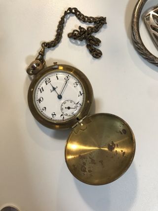 Men’s Vintage Smith For Sears Brass Finish Mechanical Pocket Watch