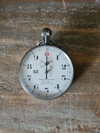 Vintage Stop Watch Venner A40 Swiss Made Serial No 621