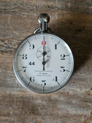 Vintage Stop Watch Venner A40 Swiss Made Serial No 249