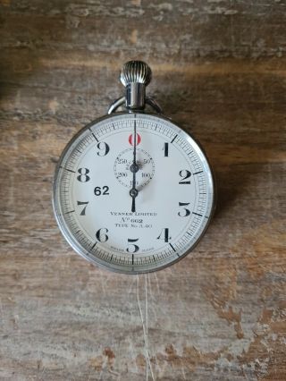 Vintage Stop Watch Venner A40 Swiss Made Serial No 662