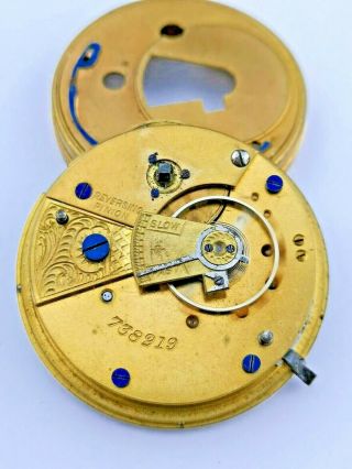 Vintage Lancashire Watch Company Pocket Watch Movement (h72)