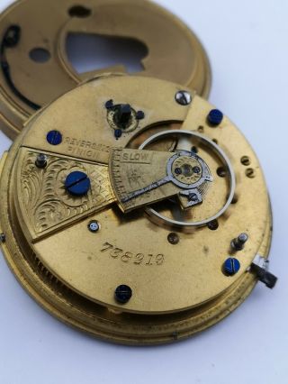 Vintage Lancashire Watch Company Pocket Watch Movement (H72) 2