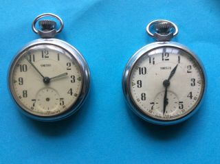 2 X Smiths Pocket Watches Made In Gt Britain 62 And 67 Spares And Repairs